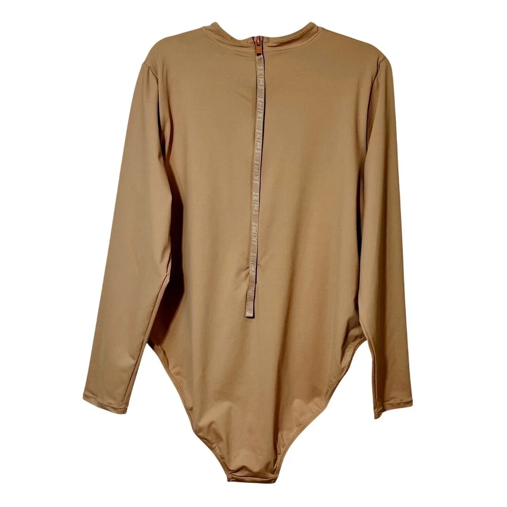 SKIMS Swim Long Sleeve‎ One Piece Ochre 3X